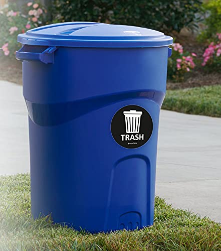 IGNIXIA Recycle Stickers for Trash Can, (Pack of 02) 6x6 Inches Large Blue (Green and Black) - Image 5