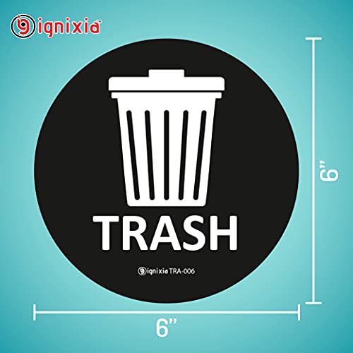 IGNIXIA Recycle Stickers for Trash Can, (Pack of 02) 6x6 Inches Large Blue (Green and Black) - Image 4