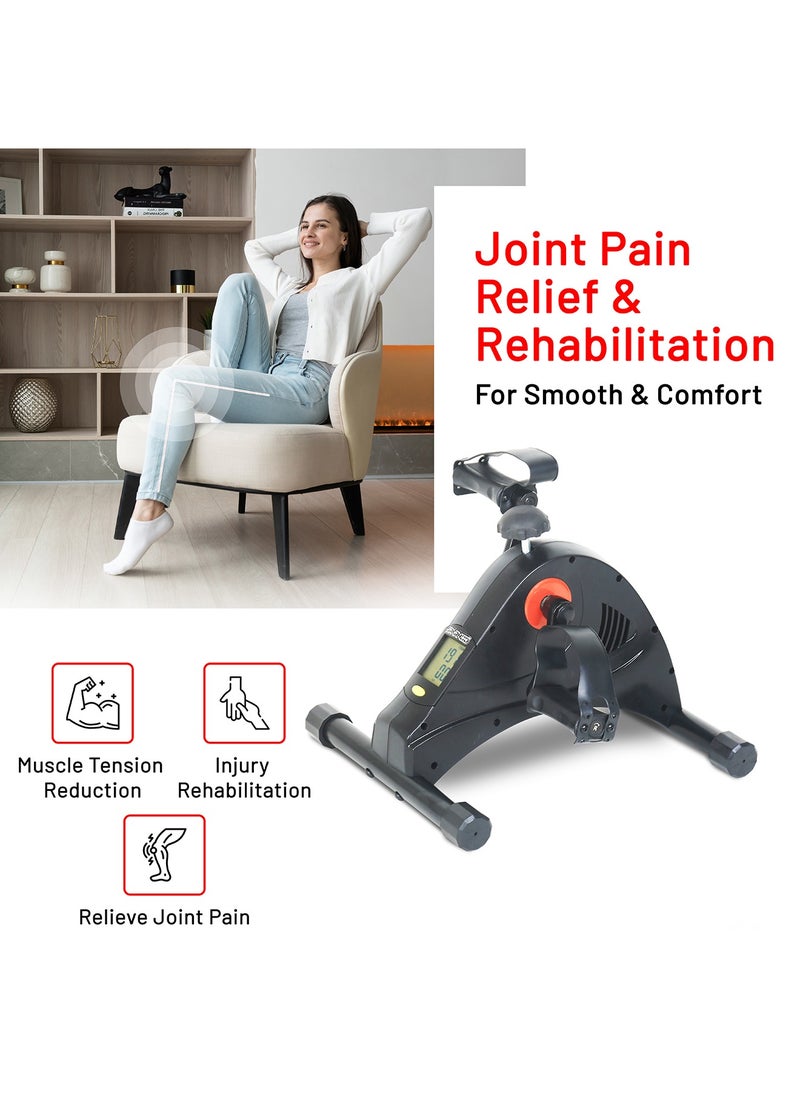 Sparnod Fitness SMB-250 Mini Cycle Pedal Exerciser: Versatile Arms And Feet Workout With Adjustable Resistance, Lcd Tracker, And Portable Silent Operation For Home And Office Use  - Image 4
