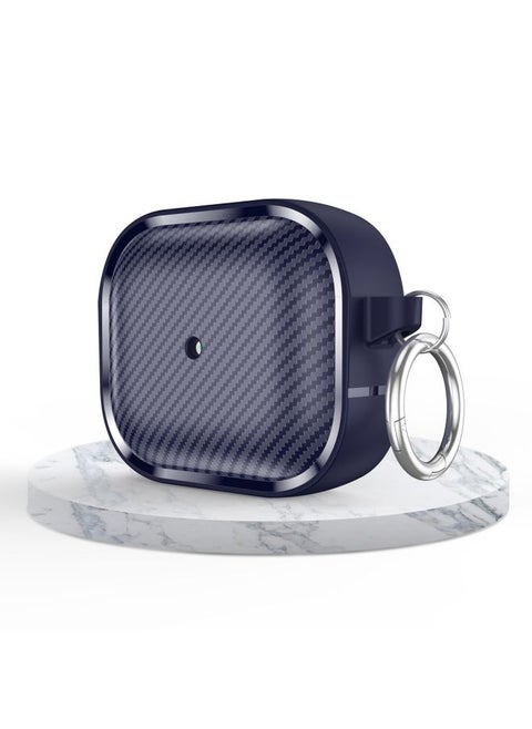 Case Cover For AirPods 3 Photo Frame Carbon Fiber Series Earphone Case Dark Blue