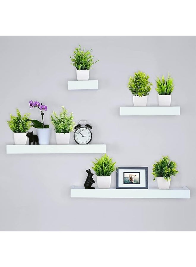 Dekorly Artificial Potted Plants, 8 Pack Artificial Plastic Eucalyptus Plants Small Indoor Potted Houseplants, Small Faux Plants for Home Decor Bathroom Office Farmhouse (Set 0F 8) - Image 3