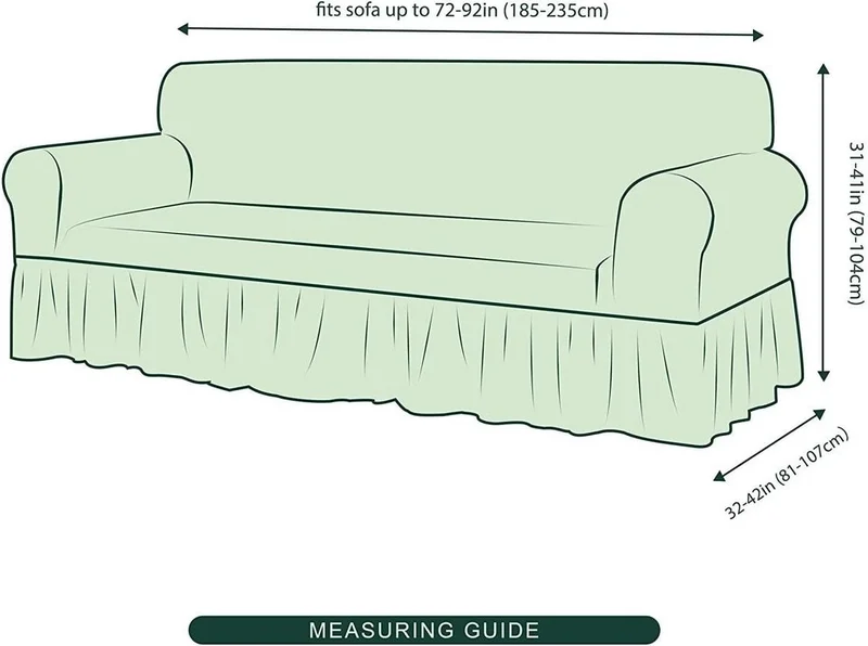 Elgeyar Bürümcük Armchair Sofa, Sofa Bed Cover, Stretch Cotton, Full Length Bürümcük 3-seater
