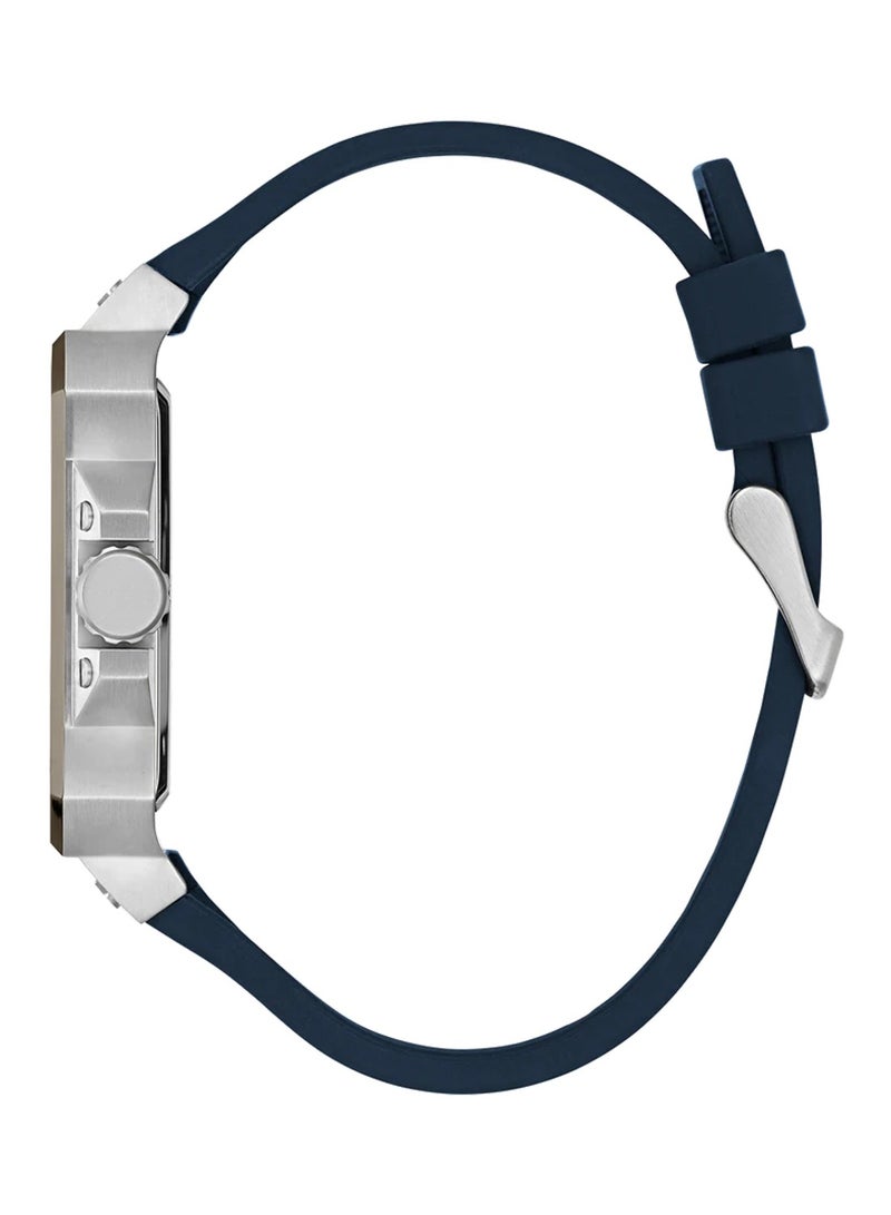 GUESS Men Navy Silicone Band Multi-function Watch GW0637G1 - 42mm - Image 3