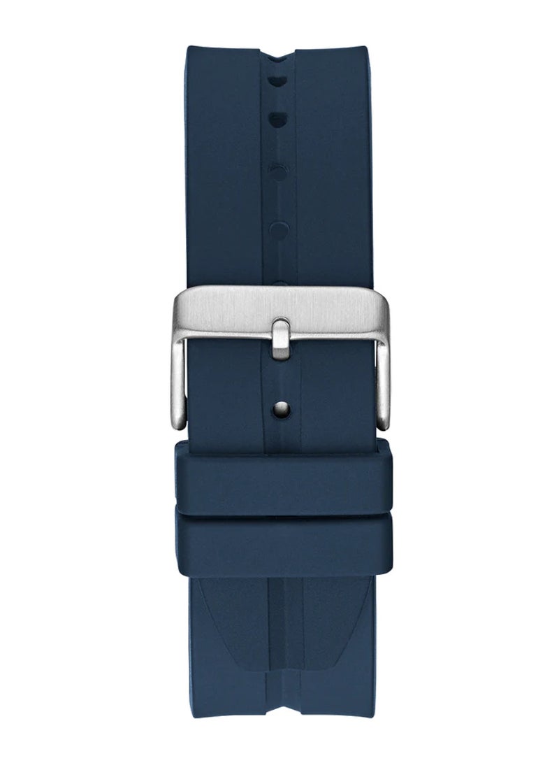 GUESS Men Navy Silicone Band Multi-function Watch GW0637G1 - 42mm - Image 4