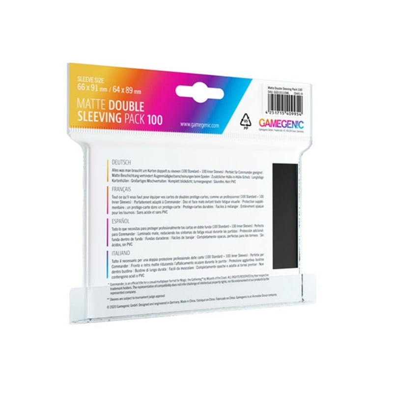 Asmodee Prime Matte Double Sleeving Pack 100 | Card Sleeving Pack Includes 100 Prime Sleeves & 100 Inner Sleeves | Double-Sleeved Card Protection | Protects up to 100 Standard Gaming Cards | Made by Gamegenic - Image 2