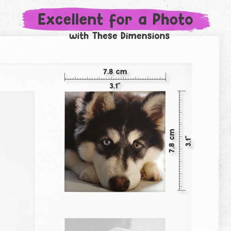BABIES BLOOM BABIES BLOOM , Pet Paw Print Impression Kit, Dog or Cat Clay Pawprint Keepsake Wooden Photo Frame, Perfect Memorial Gift for Pet Lovers (White frame, White Clay) - Image 3