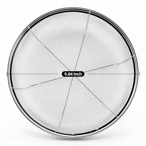 DOPMEP Fine Mesh Strainer for Kitchen, Stainless Steel Colander Bowl for Pasta, Rice, Fruit, Metal Net Baskets with Resting Base - Strain, Drain, Rinse (Diameter 11.02 inch) - Image 4