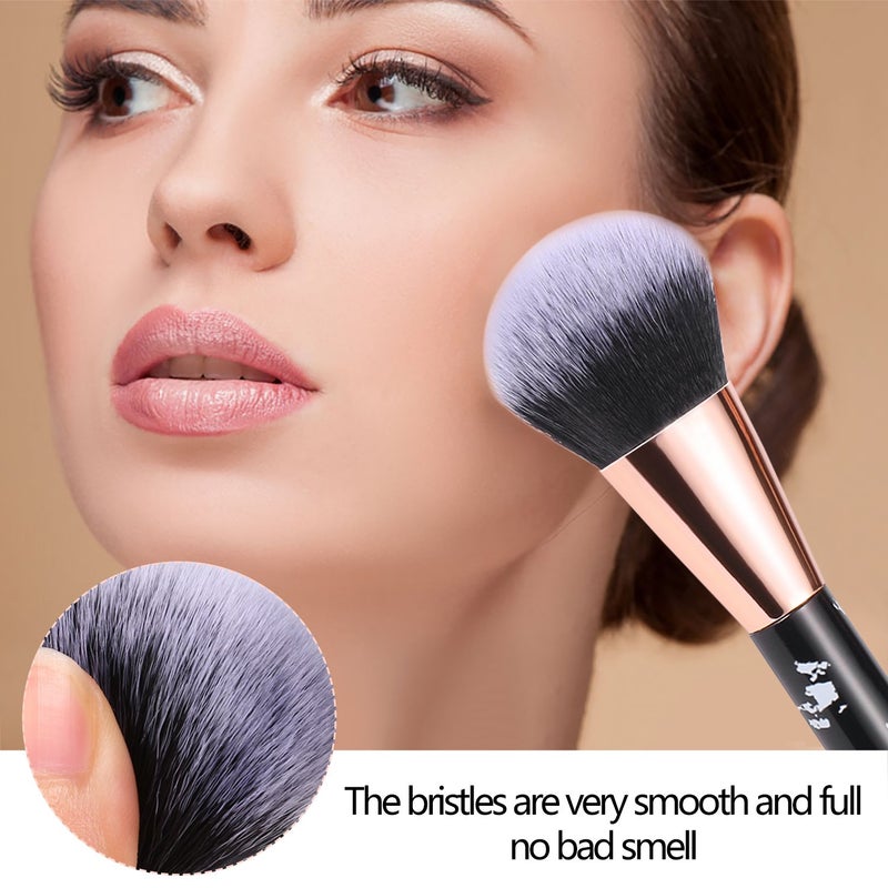 Queen Scepter 10 pcs Makeup Brushes Sets Marble Eyeshadow Professional Makeup Brush Set Concealer Eyeliner Eyebrow Foundation Face Brush Travel Cosmetic Brushes - Image 2