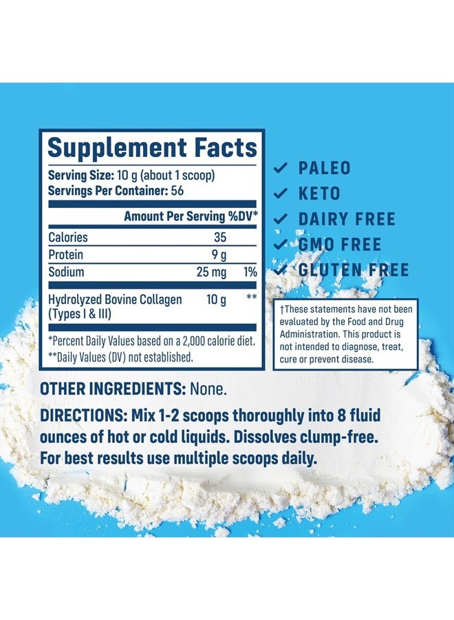 NativePath Collagen Peptides Protein - Hydrolyzed Type 1 & 3 Collagen Powder for Skin, Hair, Nails - Collagen Powder for Skin - 19.8 oz (56 Servings) - Image 2