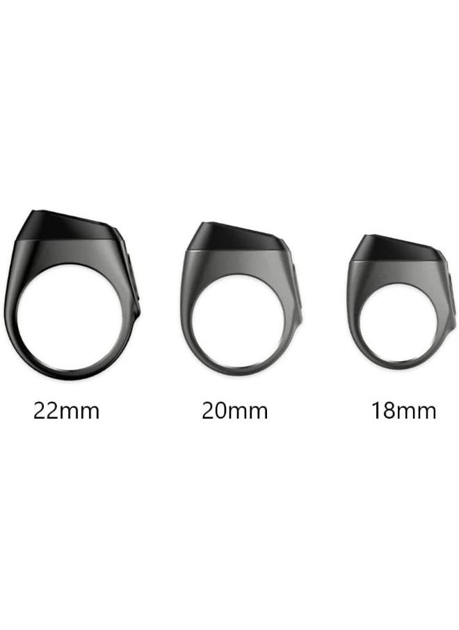 iQIBLA Smart Tasbih Zikr Ring New 2022 alloy only 11.7g 20 MM GRAPHITE With Charging Box  - Image 3