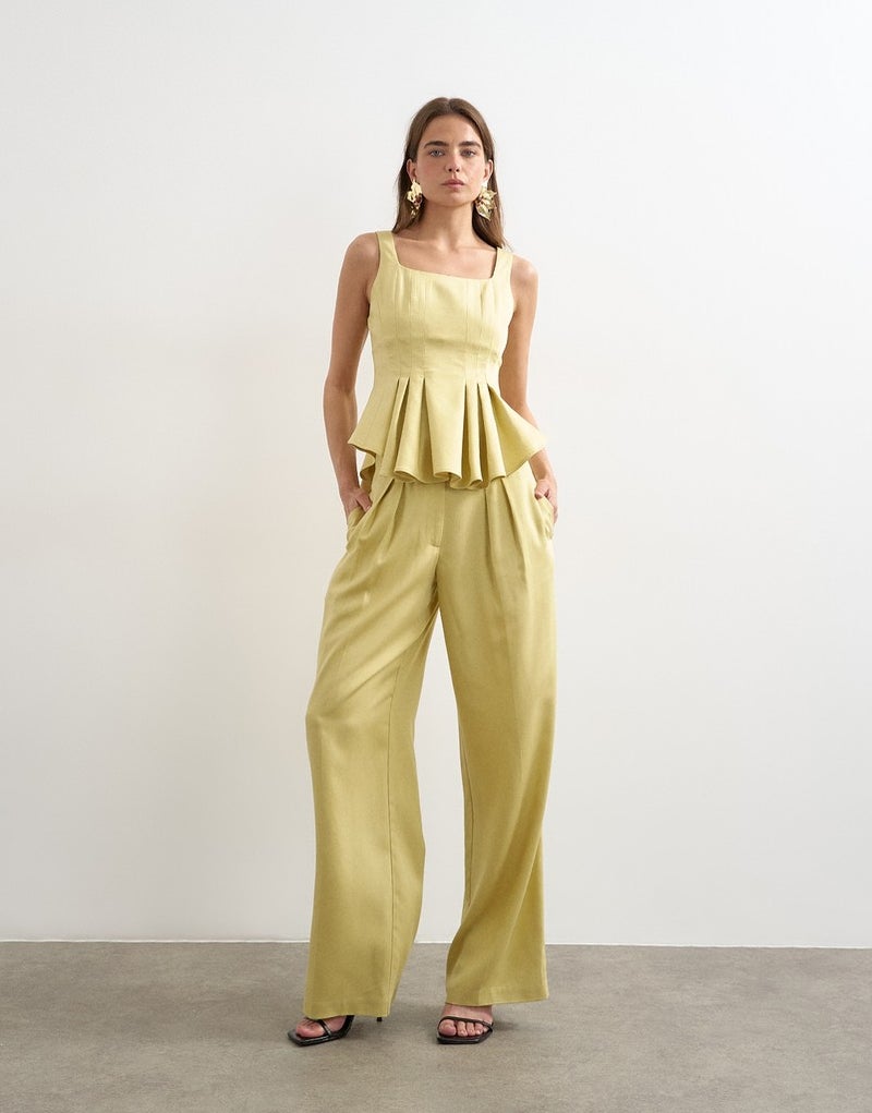 TOPSHOP Casual Sleeveless Curve Hem Tailored Top - Image 4
