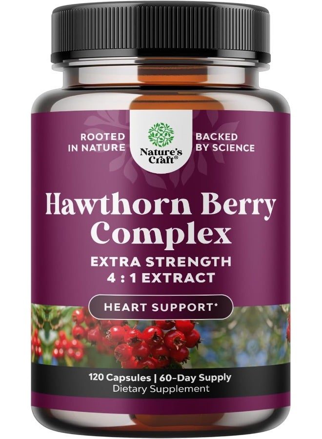 نايتشرز كرافت كبسولات توت الزعرور - 1330 ملجم 4:1 مكمل غذائي لمستخلص الزعرور لصحة القلب للضغط العالي والكوليسترول - مكمل بوليفينول لمستخلص توت الزعرور غير المعدل وراثيًا للرجال والنساء - Image 1