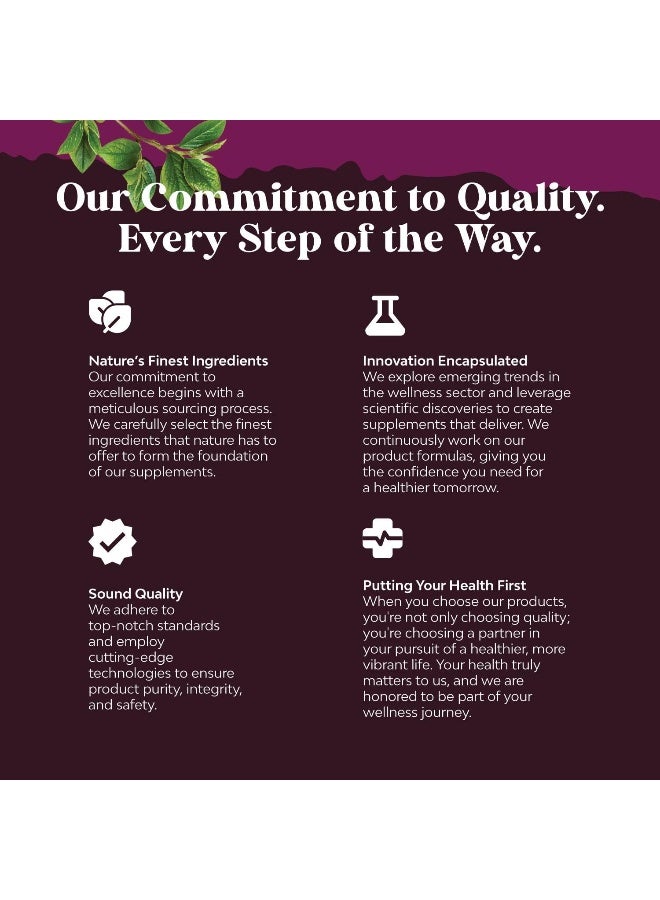 نايتشرز كرافت كبسولات توت الزعرور - 1330 ملجم 4:1 مكمل غذائي لمستخلص الزعرور لصحة القلب للضغط العالي والكوليسترول - مكمل بوليفينول لمستخلص توت الزعرور غير المعدل وراثيًا للرجال والنساء - Image 5