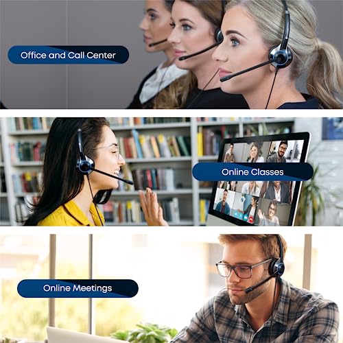 TruVoice HD-550 Deluxe Office / Call Center Headset with Noise Canceling Microphone & HD Sound - Compatible with Yealink, Grandstream, Sangoma, Ooma and Snom Desk Phones - Image 5