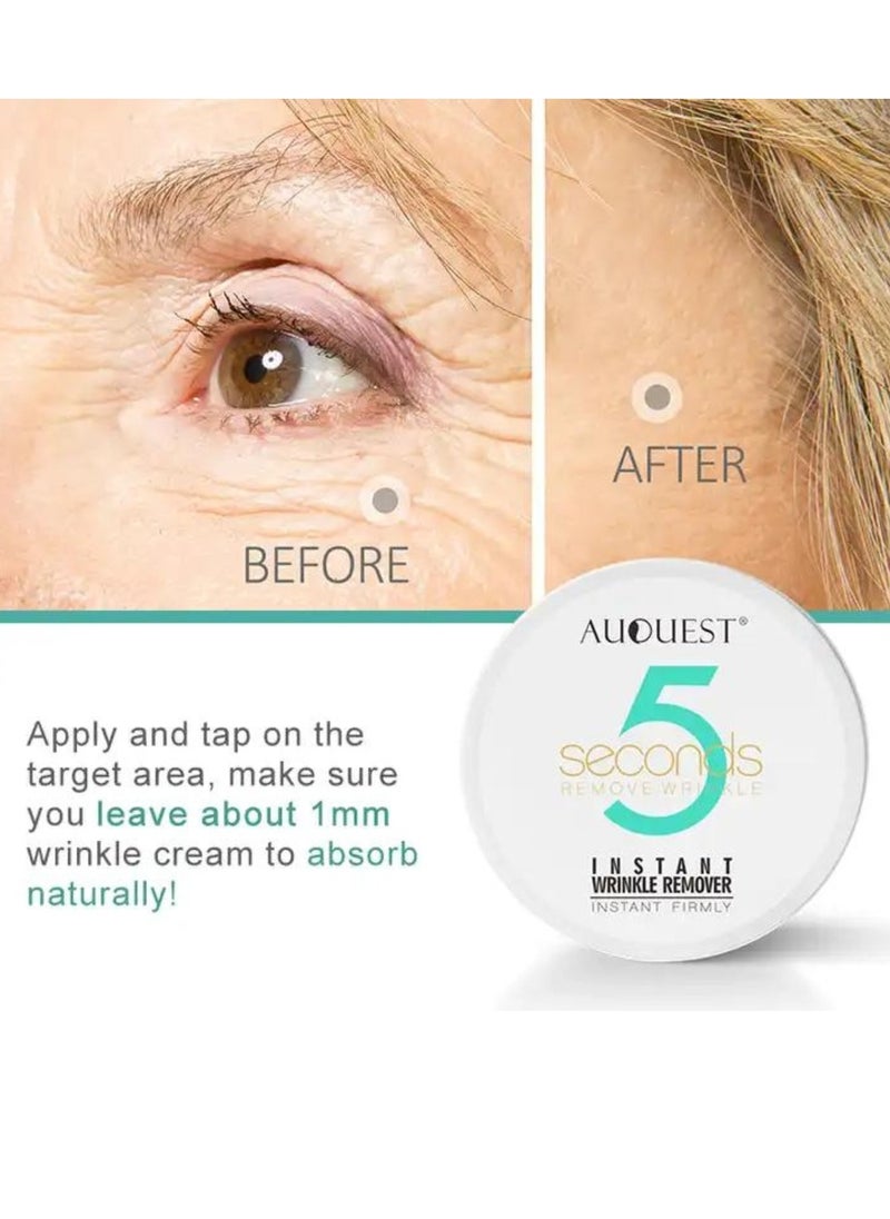 AuQuest - 5 Seconds Instant Wrinkle Remover Removes Wrinkles and Puffiness of Eyes with Hydration Twenty One Peptide Anti Wrinkle Eye Cream Hydrating Eye Cream for Anti Aging Reduce Wrinkles 5g - Image 1