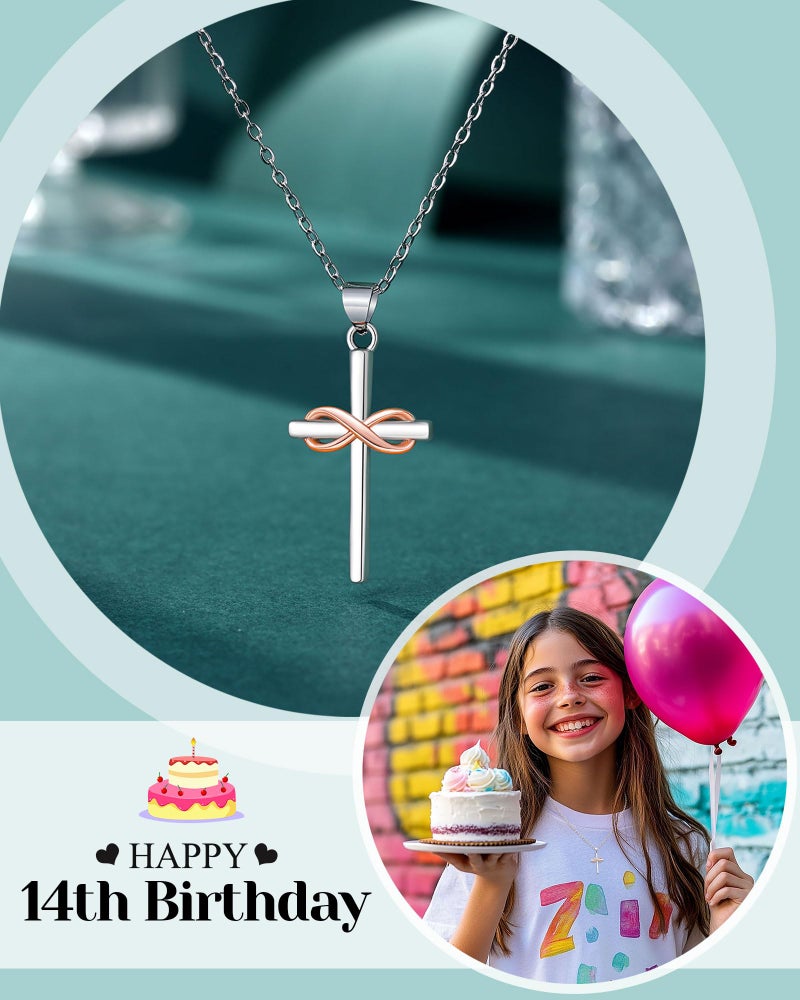 UPROMI 14 Year Old Girl Birthday Gifts Ideas Necklace 14th Birthday Decorations Gifts for Teen Teenage Girls - Image 2