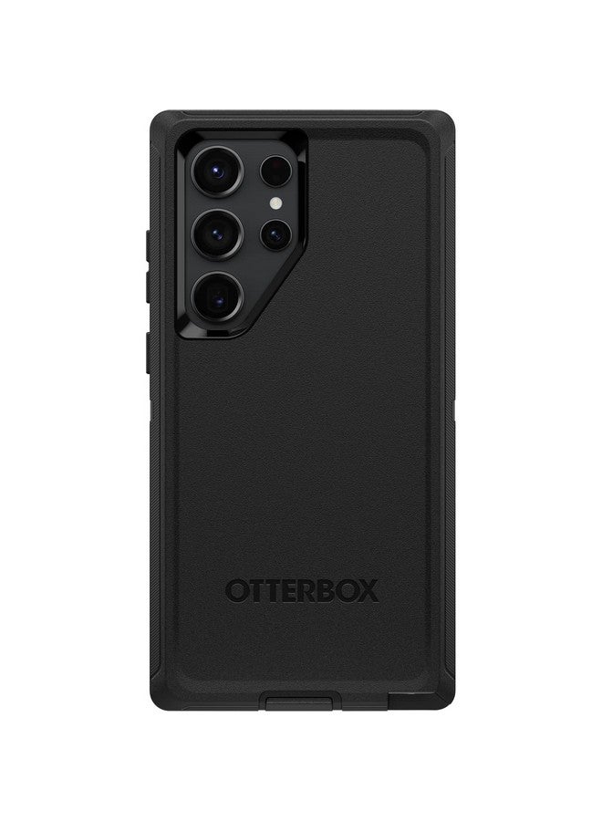 أوتربوكس جراب OtterBox Galaxy S23 Ultra Defender Series - أسود، قوي ومتين، مع حماية للمنافذ، يتضمن حاملًا بمشبك الحافظة - Image 1