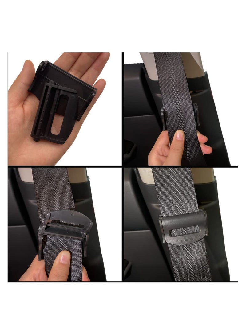 SYOSI Car Seat Belt Clip, 4 Pack Seatbelt Adjuster for Adults, Comfort Universal Auto Shoulder Neck Strap Positioner (Black)  - Image 4