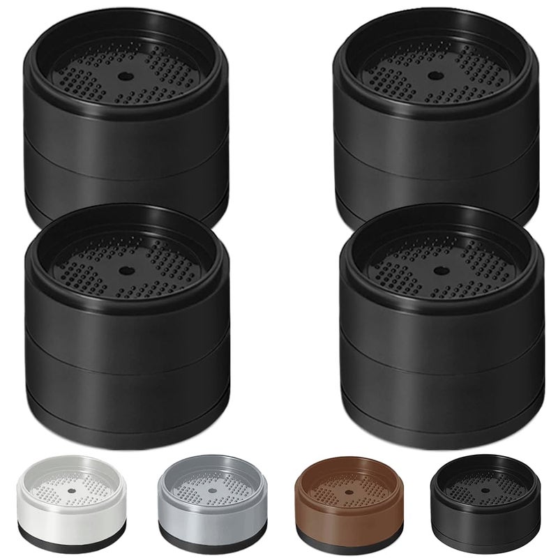 EGTTGIN Bed Risers 1 inch, 2 inch, 3 inch, 4 inch Heavy Duty, Adjustable Furniture Riser for Table Desk Couch Sofa Chair Refrigerator Washing Machine, Stackable Bed Raisers Blocks (Black 4 Pack, 1+1 inch) - Image 1
