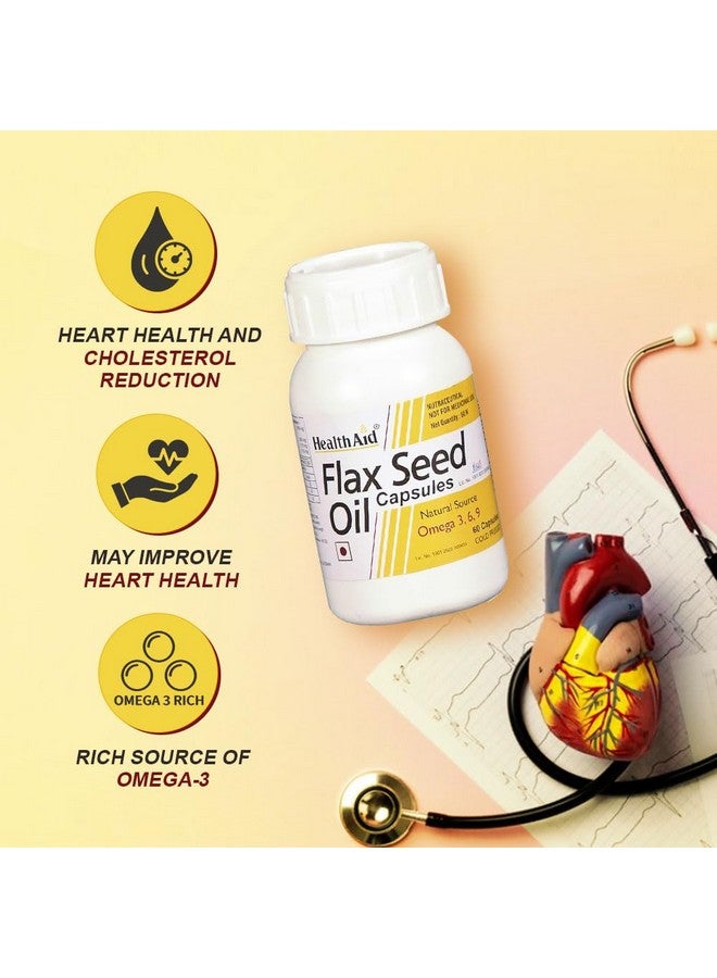 Health Aid Flaxseed Oil 1000mg (Omega 3.6.9) - 60 Capsules - Image 4
