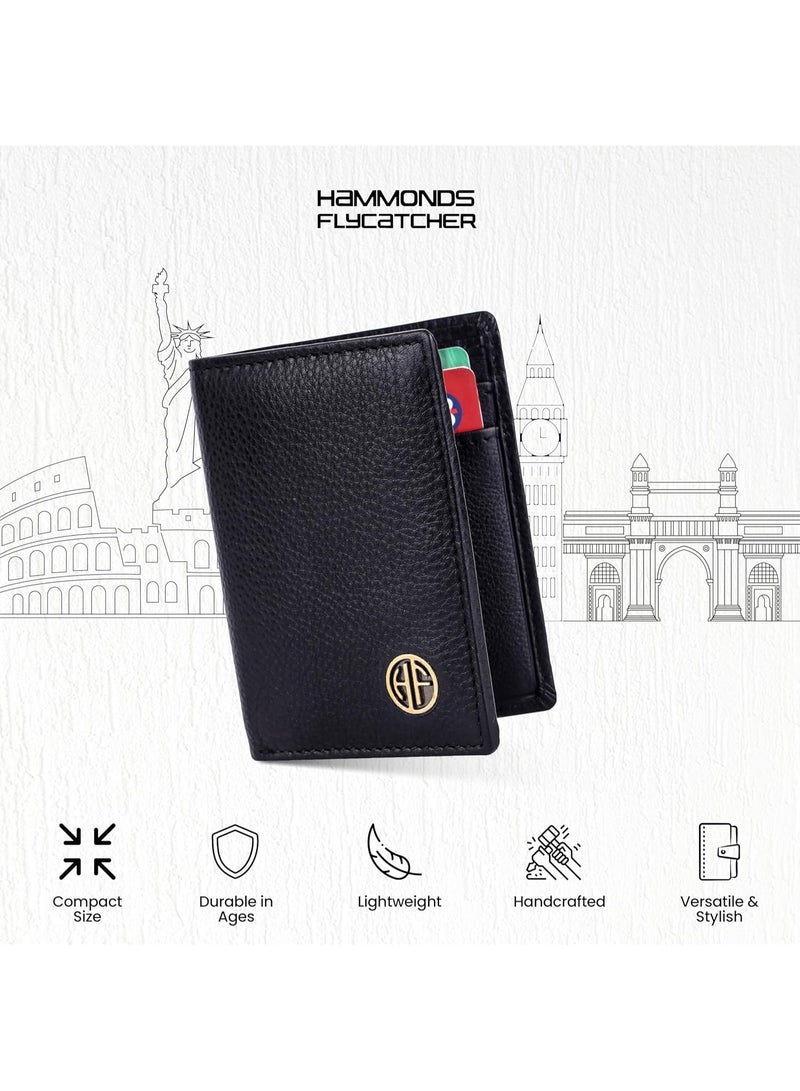  هاموندز فلاي كاتشر حافظة بطاقات جلدية للجنسين  أسود - Image 4