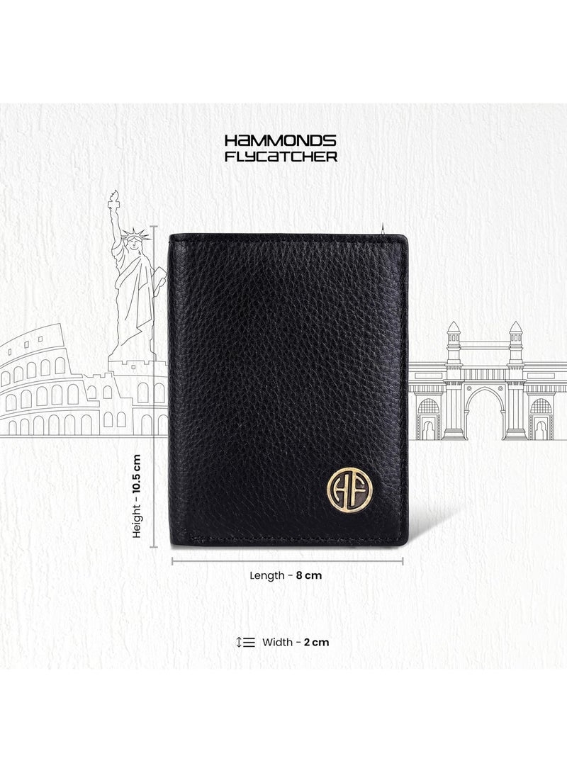  هاموندز فلاي كاتشر حافظة بطاقات جلدية للجنسين  أسود - Image 3