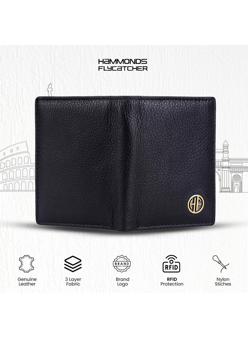  هاموندز فلاي كاتشر حافظة بطاقات جلدية للجنسين  أسود - Image 5