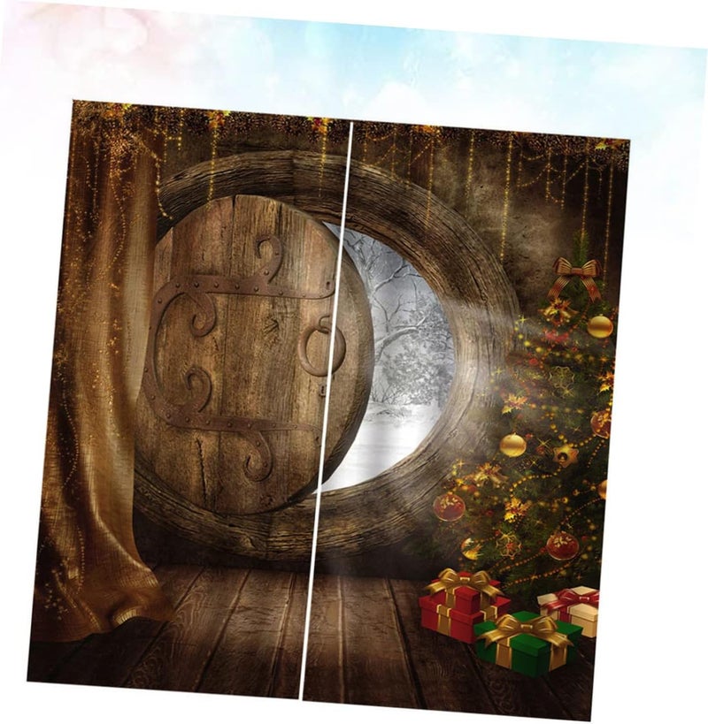 klarako Farmhouse Creative Curtains Pattern Polyester Shade for Curtain Tub Decoration Shower Printing Tree Home Bathroom Christmas - Image 5
