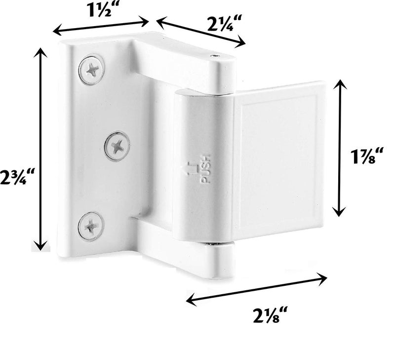 Berlin Modisch Door Lock Reinforcer Privacy Door Latch for in-Swinging Doors Extra High Resistance Home Door Security Lock White Finish - Image 5