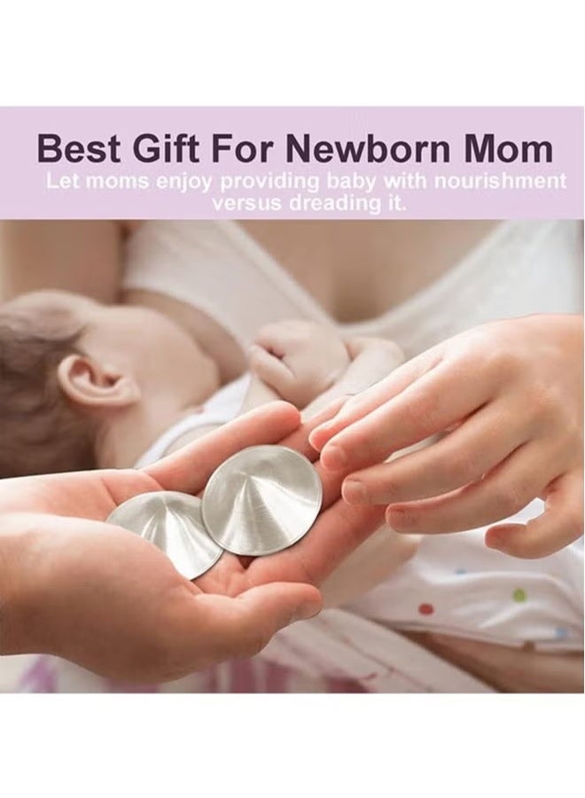 أوشن 925 كؤوس تمريض فضية التصميم الأصلي المثقوب للتنفاس، درع الحلمة الفضي لتمريض حديثي الولادة (1 PCS) - Image 2