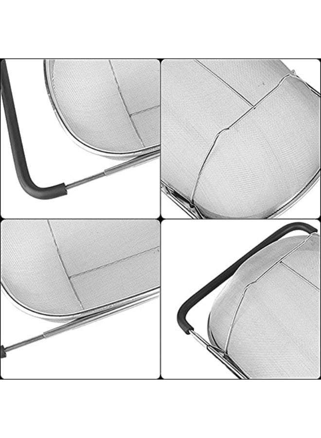 Beauenty Stainless Steel Over the Sink Colander Strainer Basket，Draining Basket，Sink Basket，Sink with Rubber Grip, Fine Mesh, Large Kitchen Gadgets Tools，Strainer Home Kitchen Essentials - Image 3