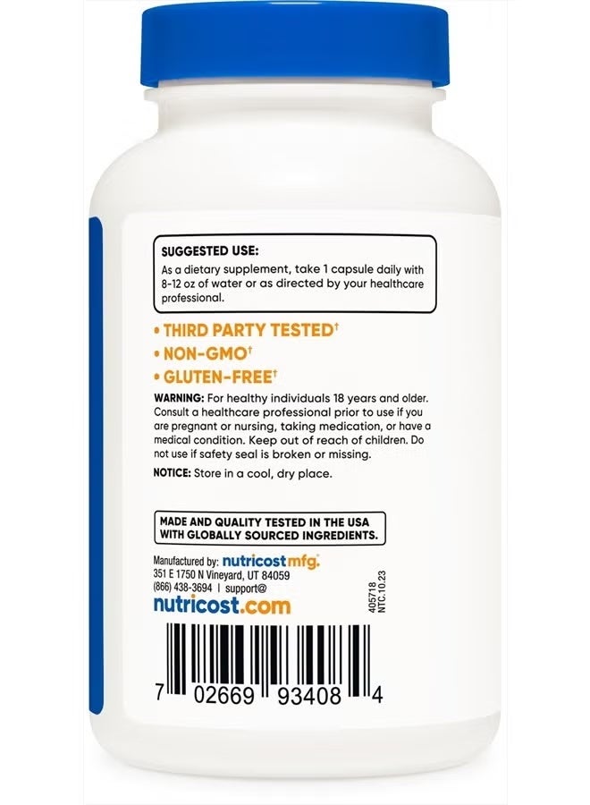 Nutricost, Cranberry with Vitamins C & E, 120 Capsules - Image 5