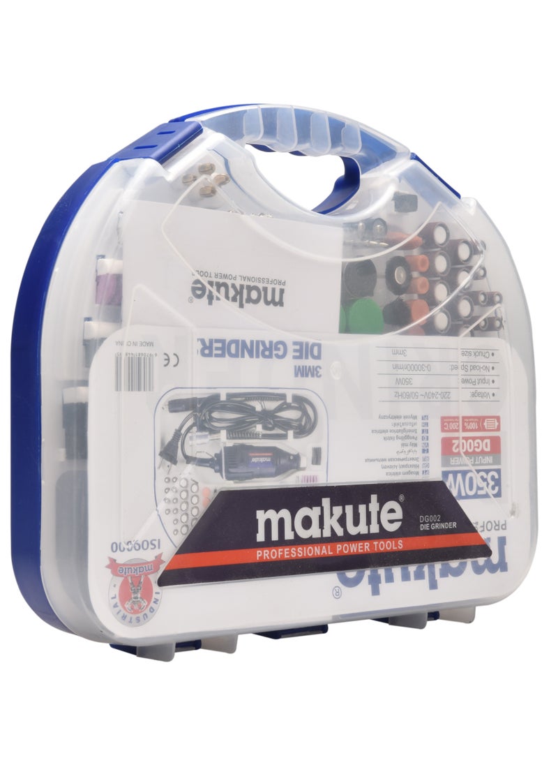 makute - 350W Electric Rotary Tool, 0-3000 RPM, 3mm Chuck, 220-240V, 50/60Hz – High-Performance Variable Speed for Precision Crafting and DIY Projects- DG002 - Image 1
