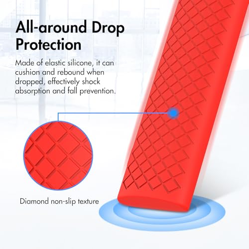 RAYA Silicone Remote Cover Compatible with Motorola/Sansui/Croma TV/Realme TechLife TV/Philips TV/Reliance TV/VW TV Voice Remote Protective Case [Remote NOT Included] (RED) - Image 5