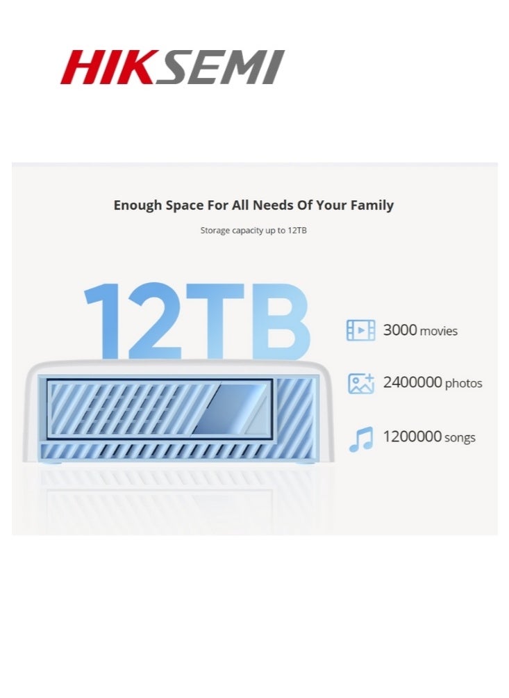 HIKSEMI HIKSEMI S1H1 Network Attached Storage (NAS) Personal Cloud Storage Servers, Cortes A7 Dual-Core Processor at 1 GHz, USB 3.0 (without disk)  - Image 4