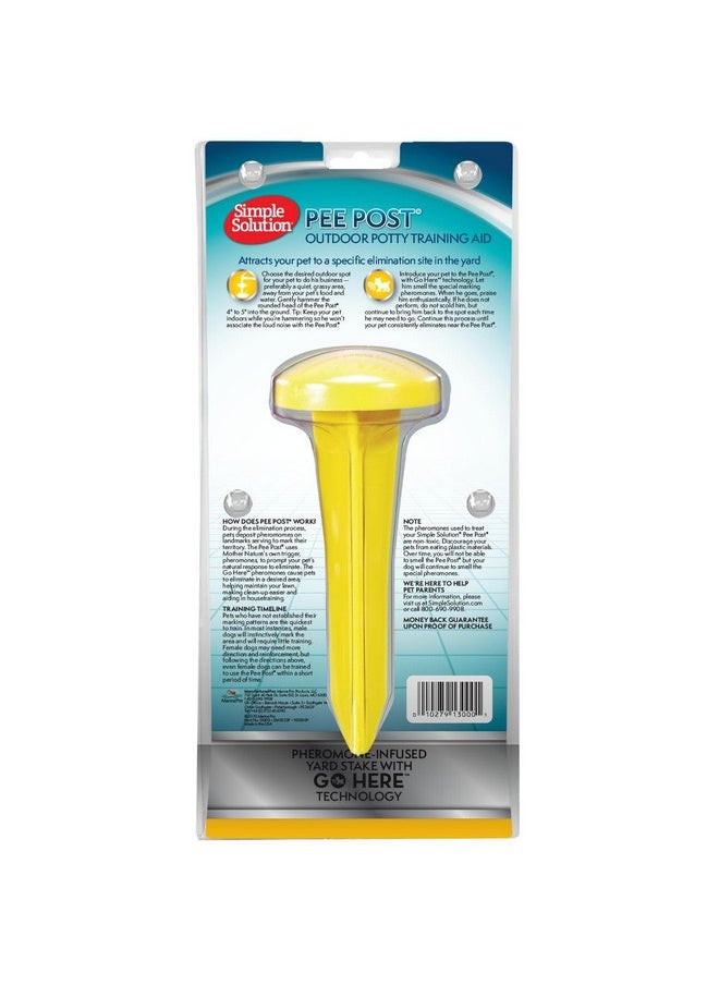 Simple Solution Simple Solution Pee Post Outdoor Dog Training Aid, 13-Inch Pheromone-Infused Stake for Puppy Potty Training, Yard Marking, and Housebreaking, Dog Pee Attractant for Lawn & Garden  - Image 2