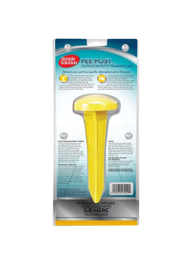 Simple Solution Simple Solution Pee Post Outdoor Dog Training Aid, 13-Inch Pheromone-Infused Stake for Puppy Potty Training, Yard Marking, and Housebreaking, Dog Pee Attractant for Lawn & Garden  - Image 5