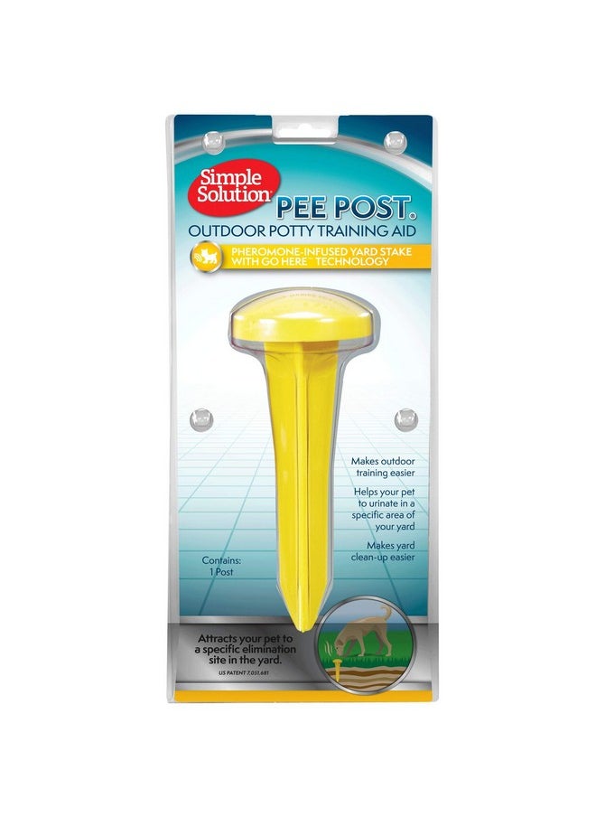 Simple Solution Simple Solution Pee Post Outdoor Dog Training Aid, 13-Inch Pheromone-Infused Stake for Puppy Potty Training, Yard Marking, and Housebreaking, Dog Pee Attractant for Lawn & Garden  - Image 1