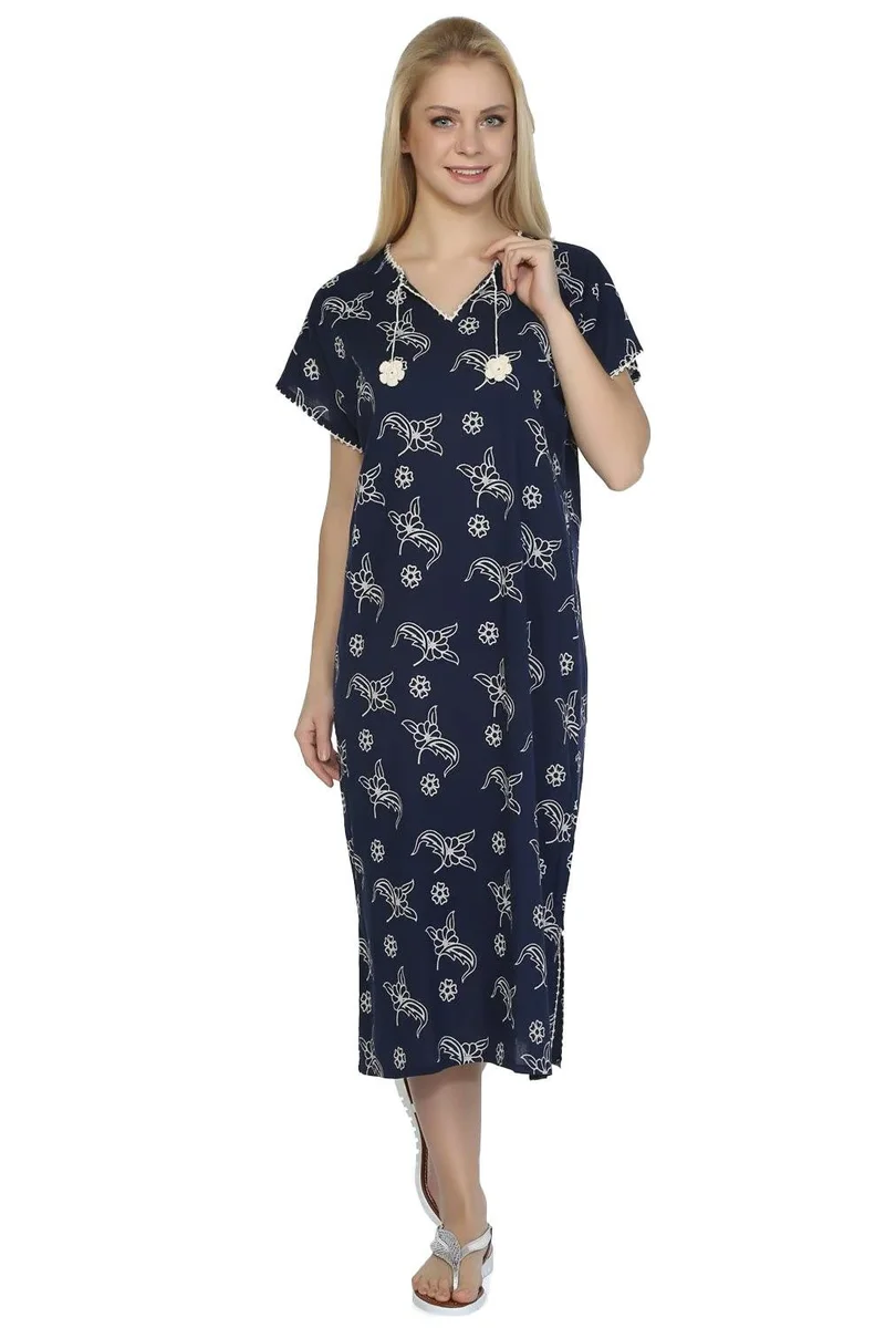 اليش شيل بيزي Printed Cotton Midi Dress