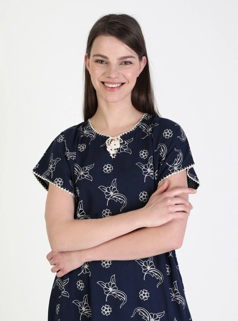 اليش شيل بيزي Printed Cotton Midi Dress