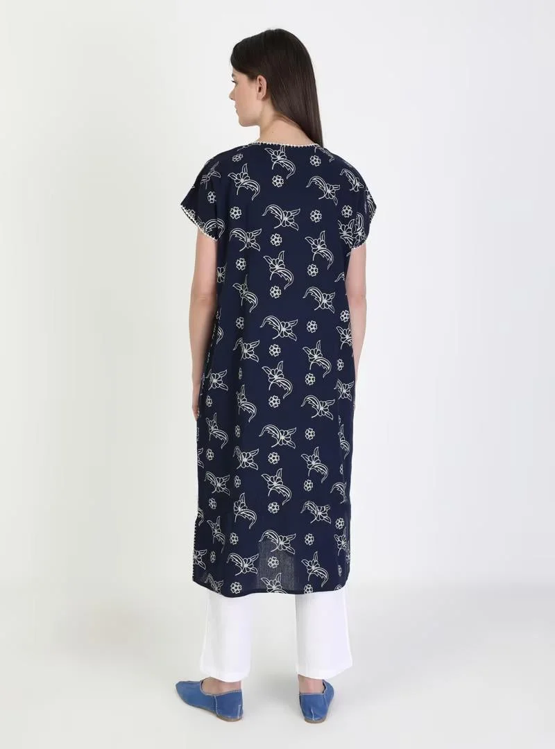 اليش شيل بيزي Printed Cotton Midi Dress