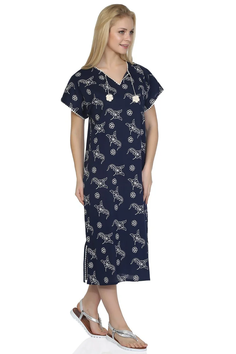 اليش شيل بيزي Printed Cotton Midi Dress