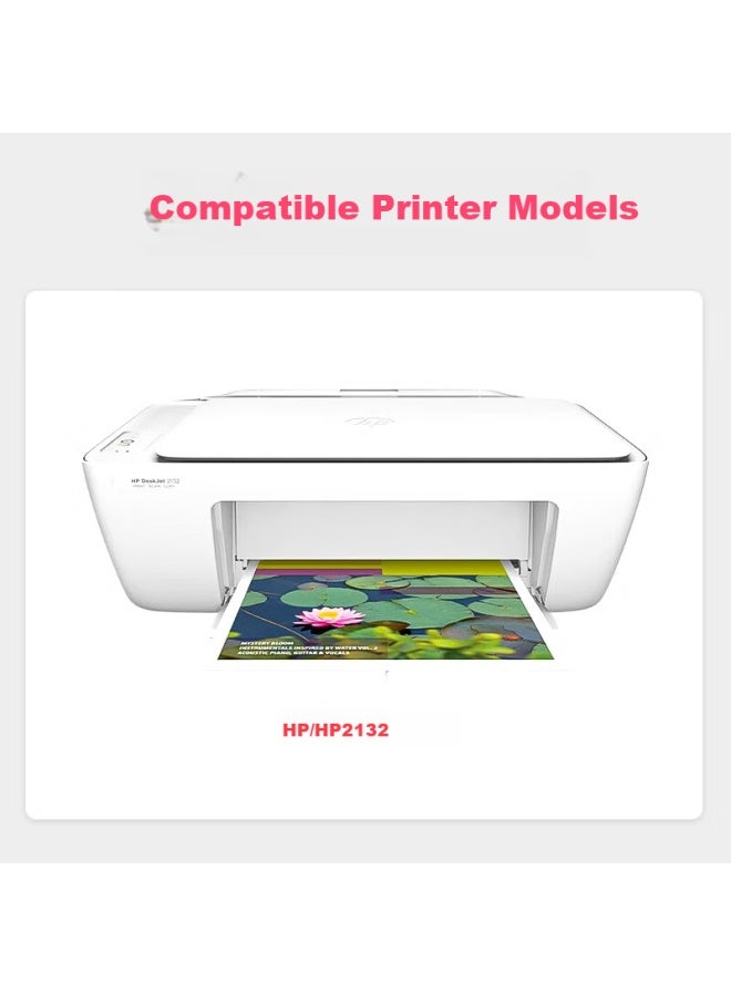 خراطيش حبر ملونة من Hewlett Packard Hp Deskjet 2132 لطباعة الصور في المنزل والمكتب للطلاب بسعة عالية