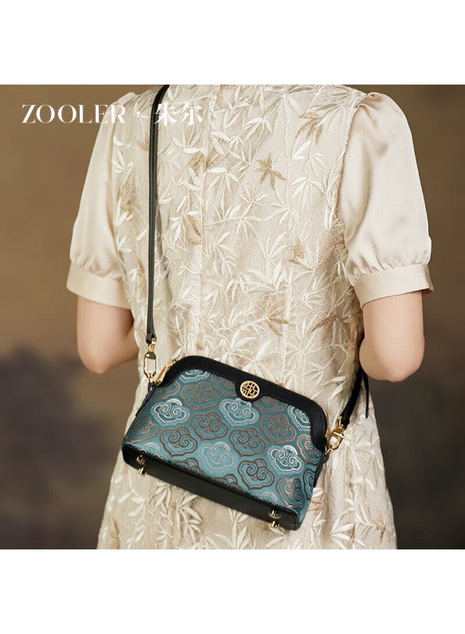 ZOOLER Zhuer Handbag Women's Bag Chinese Cultural Heritage Zhuang Brocade Ladies Crossbody Bag Mother's Bag Qixi Festival Gift For Wife Practical - Image 1