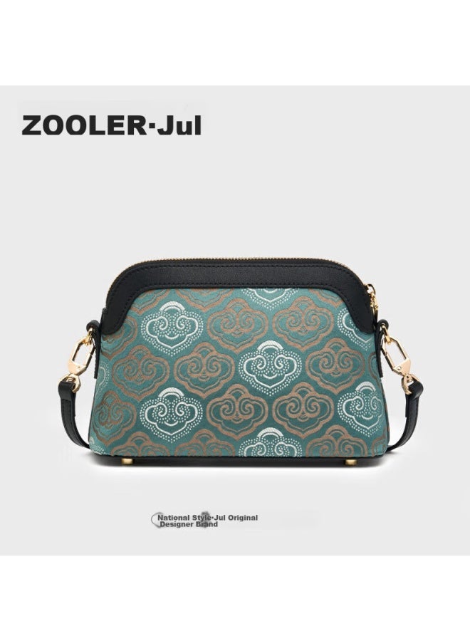 ZOOLER Zhuer Handbag Women's Bag Chinese Cultural Heritage Zhuang Brocade Ladies Crossbody Bag Mother's Bag Qixi Festival Gift For Wife Practical - Image 4
