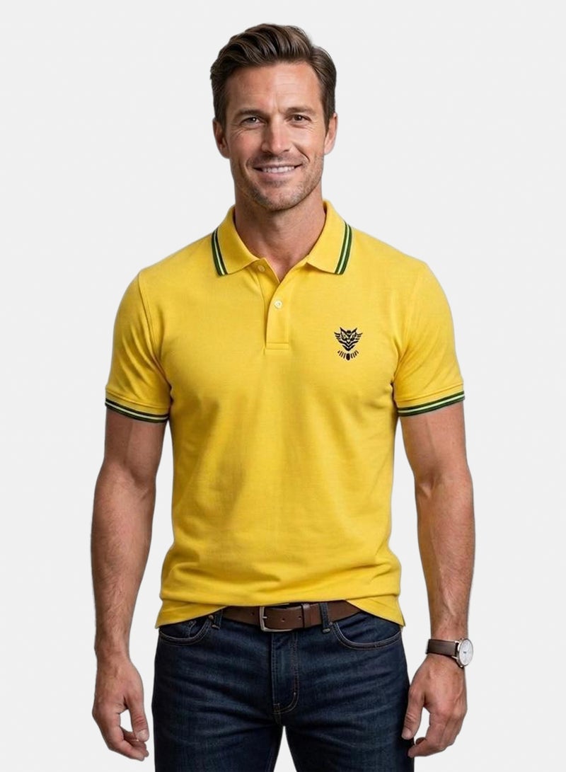 T-shirt POLO (striped) yellow