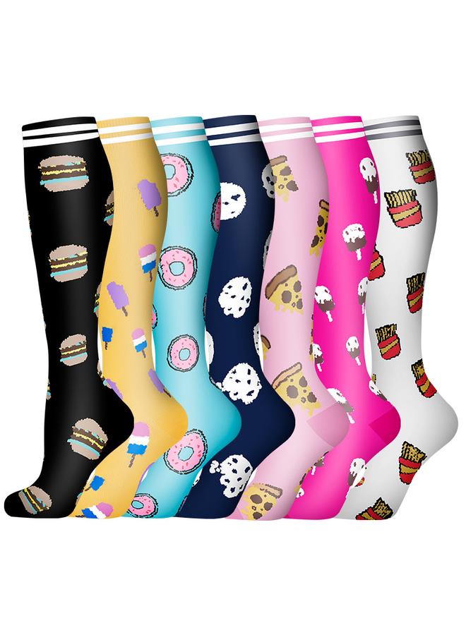 Bluejw New Cross Border Pressure Socks Combination Suit Sports Stockings European And American Yoga Socks Compression Socks  Small Leg Socks  - Image 1