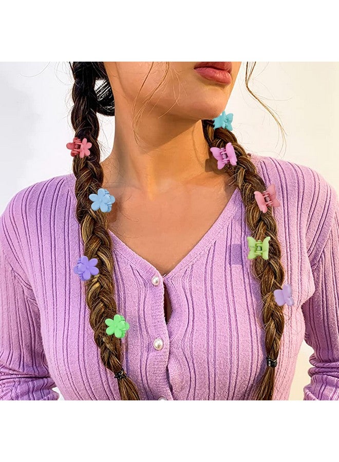 Chanaco 80 قطعة مشابك شعر فراشة مشبك زهري صغير مشابك شعر فراشة مشابك شعر صغيرة لطيف للفتيات مشابك شعر صغيرة للأطفال مشابك شعر وإكسسوارات للفتيات والنساء - Image 4