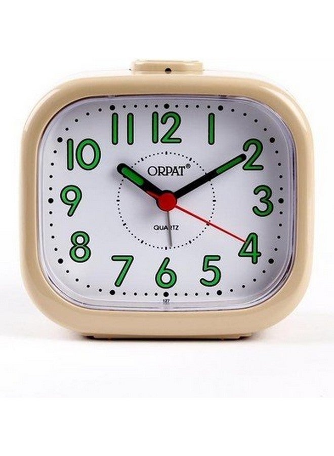 Orpat Abstract Beep Alarm Analog Clock (Apricot, Tbb-127) - Image 1