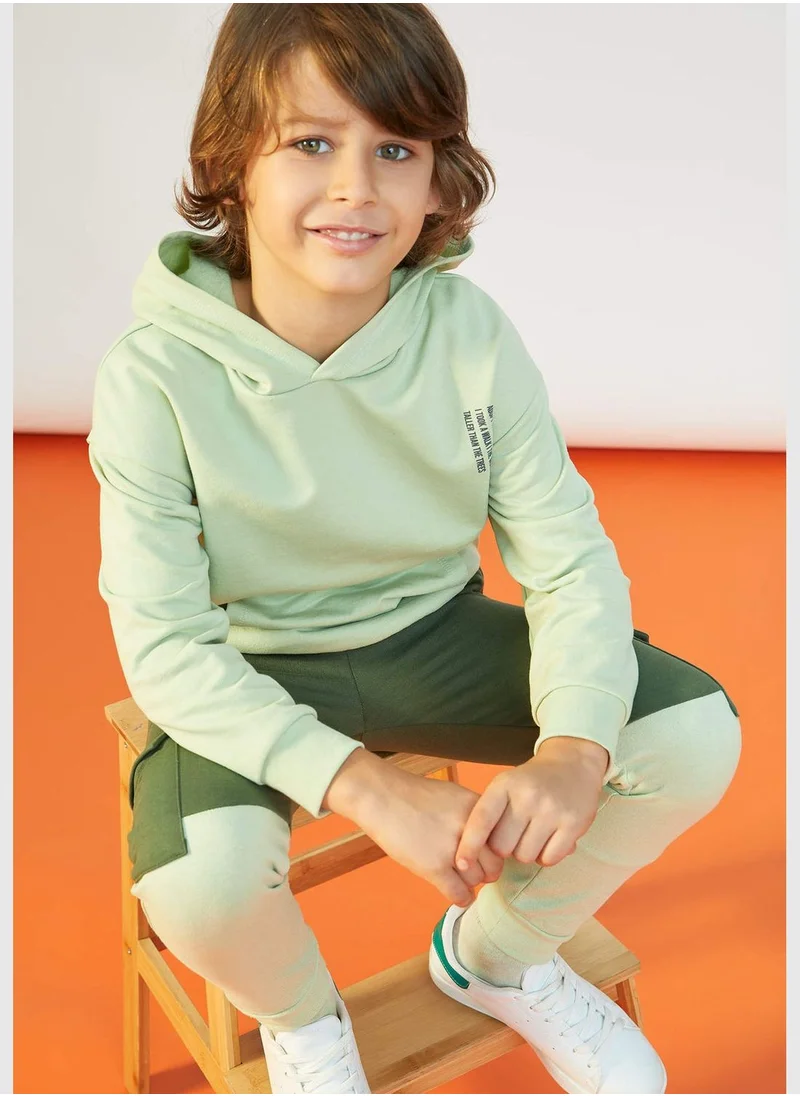 DeFacto Slim Fit Colour Block Drawstring Jogger Trousers